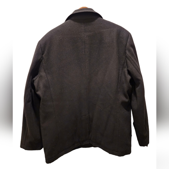 Michael Kors Men's Black X-Large Wool Pea Coat - Picture 5 of 9